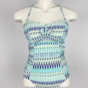 Azura Australian Blue Aqua Halter Strapless Centre Knot One Piece  Swimsuit Sz 6